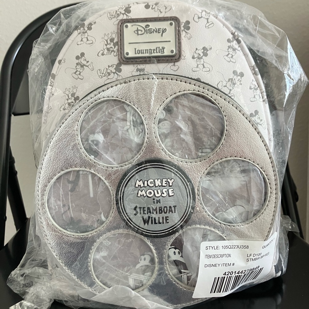 Disney Loungefly Steam Boat Willie Mickey Mouse Backpack 100 Decades Edition - Picture 5 of 5